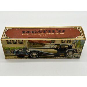 Avon Bugatti 27 Wild Country After Shave 6.5 Fl Oz Vintage Collectible Decanter
